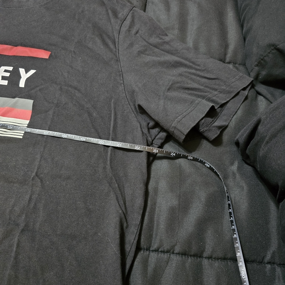 Hurley Charcoal Tee with Red and White Stripes - Picture 3 of 4
